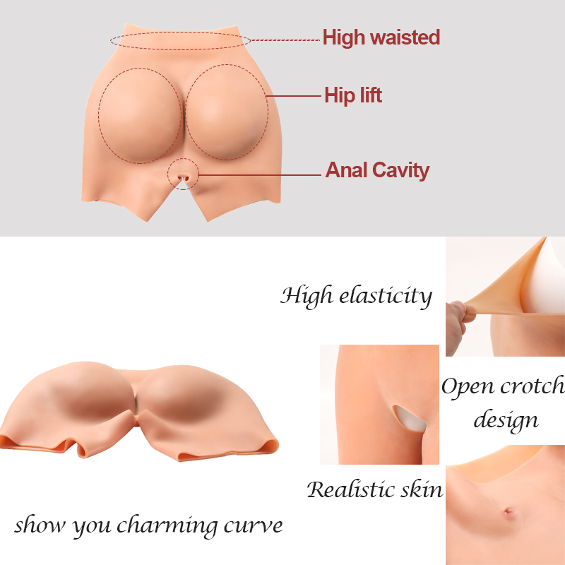 Sexy Silicone Female Fake Bum Women With Big Buttocks Enhancement padded Hip Shapers Silicone Butts Panty