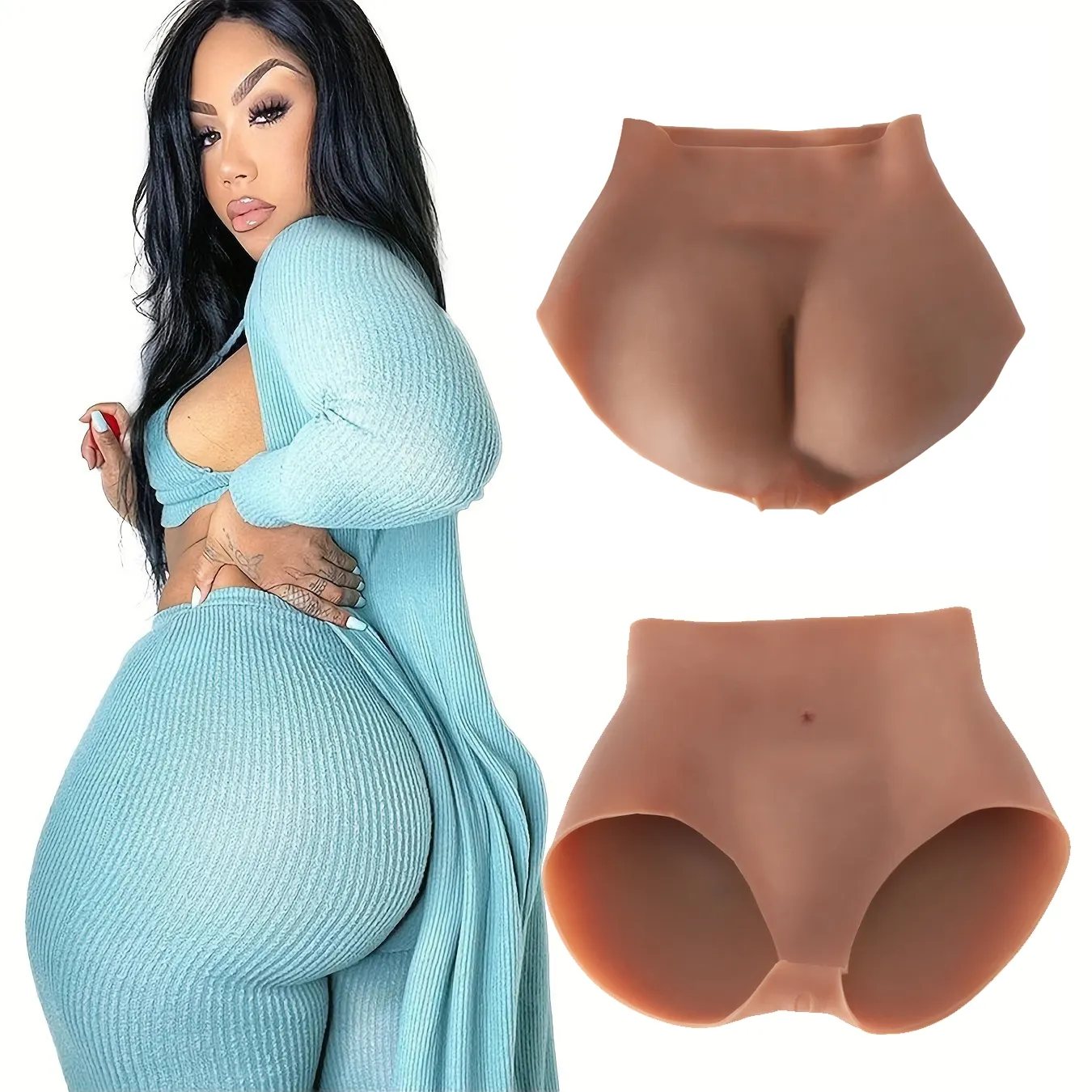 Silicone Hips Enhancer Panties Ultra-Soft For Crossdressers Comfortable Breathable Butt Lifting Underwear High Waist Shapewear