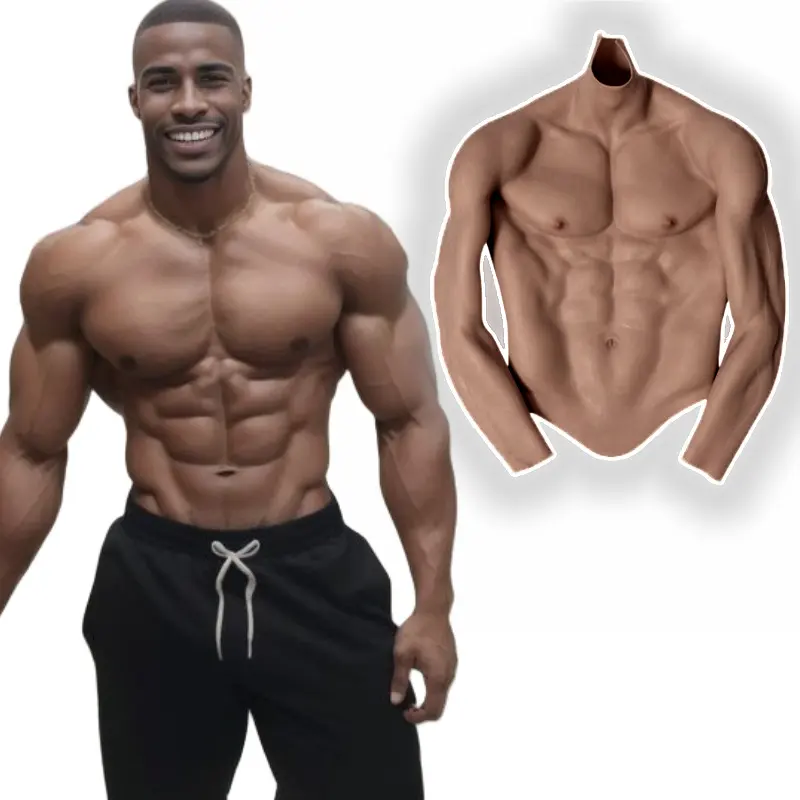 Realistic Silicone Muscles Artificial Breast Muscle for Men Chest Muscle Enhancement for Cosplay